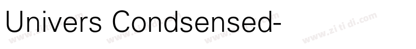Univers Condsensed字体转换